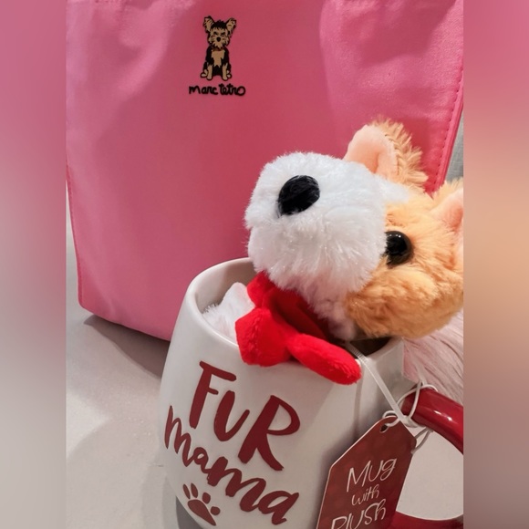 💗plush 🐶 with coffee mug and cute pink bag 💗 - Picture 2 of 3